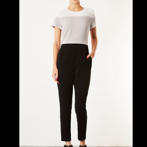 Topshop Colour Block Short Sleeve Romper Jumpsuit